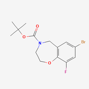 molecular formula C14H17BrFNO3 B13697232 4-Boc-7-bromo-9-fluoro-2,3,4,5-tetrahydrobenzo[f][1,4]oxazepine 