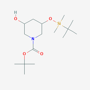 molecular formula C16H33NO4Si B13697248 (3R,5R)-1-Boc-3-[(tert-butyldimethylsilyl)oxy]-5-hydroxypiperidine 