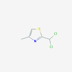 molecular formula C5H5Cl2NS B13697266 2-(Dichloromethyl)-4-methylthiazole 