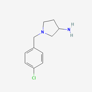 molecular formula C11H15ClN2 B1369727 1-[(4-Chlorophenyl)methyl]pyrrolidin-3-amine CAS No. 61695-07-6