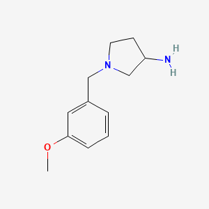 molecular formula C12H18N2O B1369728 1-[(3-Methoxyphenyl)methyl]pyrrolidin-3-amine 