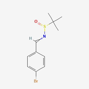 molecular formula C11H14BrNOS B13697413 N-(4-Bromobenzylidene)-2-methylpropane-2-sulfinamide 