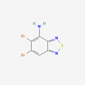 molecular formula C6H3Br2N3S B13697424 5,6-Dibromobenzo[c][1,2,5]thiadiazol-4-amine 