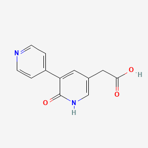 molecular formula C12H10N2O3 B13697454 2-(2-Oxo-1,2-dihydro-[3,4'-bipyridin]-5-yl)acetic acid 