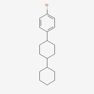 molecular formula C18H25Br B13697464 4-(4-Bromophenyl)-1,1'-bi(cyclohexane) 