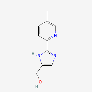 molecular formula C10H11N3O B13697498 2-(5-Methyl-2-pyridyl)imidazole-5-methanol 