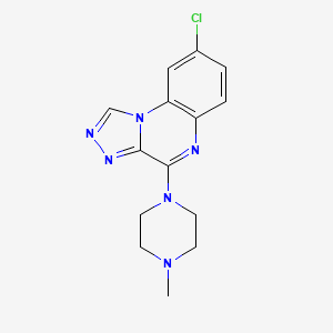 molecular formula C14H15ClN6 B1369752 8-Chloro-4-(4-methyl-1-piperazinyl)[1,2,4]triazolo[4,3-a]quinoxaline 