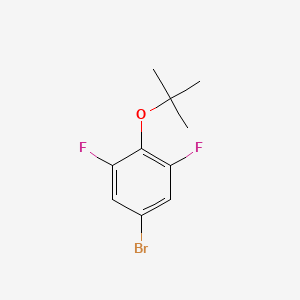 molecular formula C10H11BrF2O B13697522 5-Bromo-2-(tert-butoxy)-1,3-difluorobenzene 