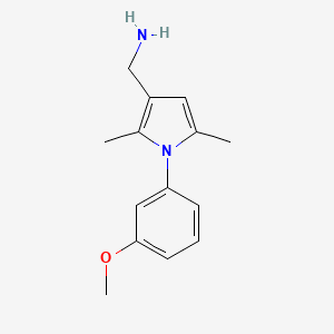 molecular formula C14H18N2O B1369757 [1-(3-Methoxyphenyl)-2,5-dimethylpyrrol-3-yl]methanamine 