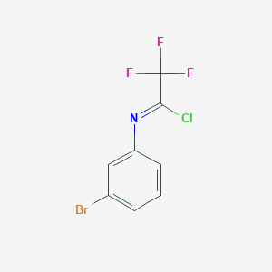 molecular formula C8H4BrClF3N B13697579 n-(3-Bromophenyl)-2,2,2-trifluoroacetimidoyl chloride 