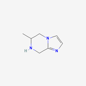 molecular formula C7H11N3 B13697583 6-Methyl-5,6,7,8-tetrahydroimidazo[1,2-a]pyrazine 