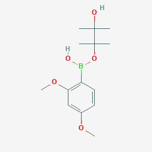 molecular formula C14H23BO5 B13697613 (2,4-Dimethoxyphenyl)-(3-hydroxy-2,3-dimethylbutan-2-yl)oxyborinic acid 