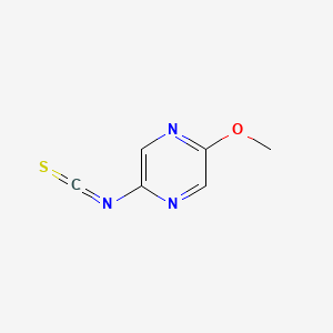 molecular formula C6H5N3OS B13697627 2-Isothiocyanato-5-methoxypyrazine 