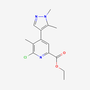 Ethyl 6-Chloro-4-(1,5-dimethyl-4-pyrazolyl)-5-methylpicolinate