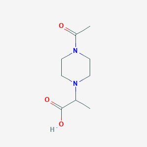 molecular formula C9H16N2O3 B1369764 2-(4-Acetylpiperazin-1-yl)propanoic acid 