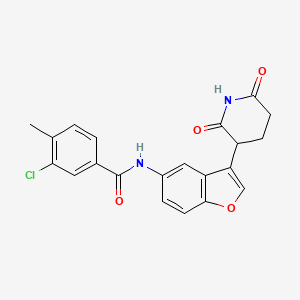 3-Chloro-N-[3-(2,6-dioxo-3-piperidyl)-5-benzofuryl]-4-methylbenzamide