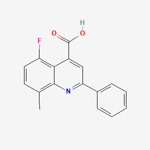 molecular formula C17H12FNO2 B13697652 5-Fluoro-8-methyl-2-phenylquinoline-4-carboxylic Acid 