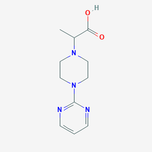 molecular formula C11H16N4O2 B1369766 2-[4-(Pyrimidin-2-yl)piperazin-1-yl]propanoic acid 