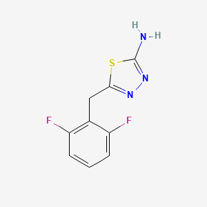 molecular formula C9H7F2N3S B13697665 2-Amino-5-(2,6-difluorobenzyl)-1,3,4-thiadiazole 