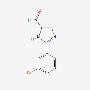 molecular formula C10H7BrN2O B13697706 2-(3-Bromophenyl)-1H-imidazole-5-carbaldehyde CAS No. 944898-05-9