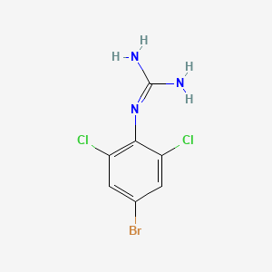 molecular formula C7H6BrCl2N3 B13697712 1-(4-Bromo-2,6-dichlorophenyl)guanidine 