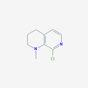 molecular formula C9H11ClN2 B13697716 8-Chloro-1-methyl-1,2,3,4-tetrahydro-1,7-naphthyridine 