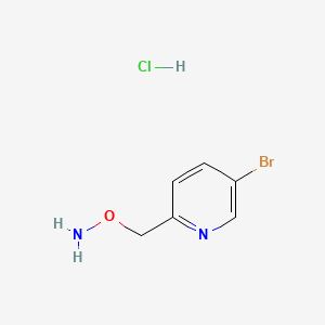 molecular formula C6H8BrClN2O B13697728 O-[(5-Bromo-2-pyridyl)methyl]hydroxylamine Hydrochloride 