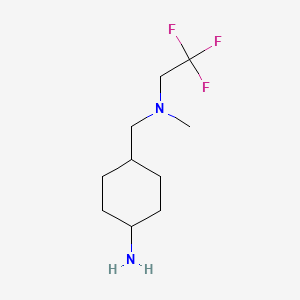 molecular formula C10H19F3N2 B13697733 cis-4-[[Methyl(2,2,2-trifluoroethyl)amino]methyl]cyclohexanamine 