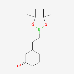 molecular formula C14H25BO3 B13697743 (R)-[2-(3-Oxocyclohexyl)ethyl]boronic Acid Pinacol Ester 