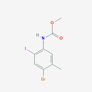 molecular formula C9H9BrINO2 B13697745 Methyl (4-Bromo-2-iodo-5-methylphenyl)carbamate 