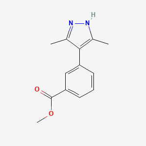 molecular formula C13H14N2O2 B13697753 Methyl 3-(3,5-Dimethyl-4-pyrazolyl)benzoate 