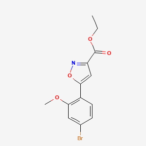 molecular formula C13H12BrNO4 B13697777 Ethyl 5-(4-Bromo-2-methoxyphenyl)isoxazole-3-carboxylate 