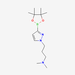 molecular formula C14H26BN3O2 B13697793 1-[3-(Dimethylamino)propyl]pyrazole-3-boronic Acid Pinacol Ester 