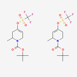 tert-butyl 2-methyl-4-(trifluoromethylsulfonyloxy)-3,6-dihydro-2H-pyridine-1-carboxylate;tert-butyl 6-methyl-4-(trifluoromethylsulfonyloxy)-3,6-dihydro-2H-pyridine-1-carboxylate