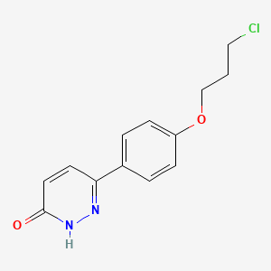 molecular formula C13H13ClN2O2 B13697863 6-[4-(3-Chloropropoxy)phenyl]pyridazin-3(2H)-one 