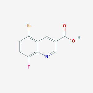 molecular formula C10H5BrFNO2 B13697875 5-Bromo-8-fluoroquinoline-3-carboxylic Acid 