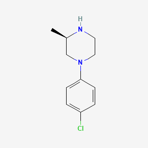 molecular formula C11H15ClN2 B1369789 (3R)-1-(4-chlorophenyl)-3-methylpiperazine 
