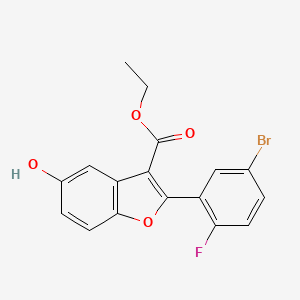 Ethyl 2-(5-bromo-2-fluorophenyl)-5-hydroxybenzofuran-3-carboxylate