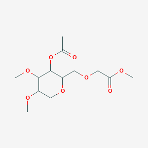 B136979 Methyl 2-[(3-acetyloxy-4,5-dimethoxyoxan-2-yl)methoxy]acetate CAS No. 134121-14-5