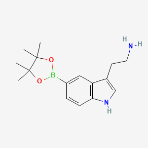 molecular formula C16H23BN2O2 B13697907 3-(2-Aminoethyl)-1H-indole-5-boronic Acid Pinacol Ester 