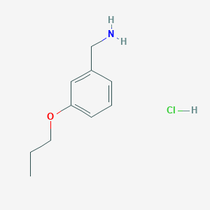 molecular formula C10H16ClNO B1369791 (3-Propoxyphenyl)methanamine hydrochloride CAS No. 467462-57-3