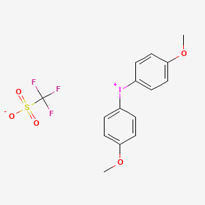 molecular formula C15H14F3IO5S B13697918 Bis(4-methoxyphenyl)iodonium Trifluoromethanesulfonate 