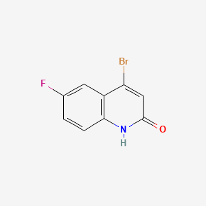 molecular formula C9H5BrFNO B13697938 4-Bromo-6-fluoroquinolin-2(1H)-one 