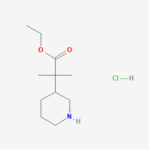 Ethyl 2-methyl-2-(3-piperidyl)propanoate hydrochloride