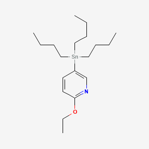 molecular formula C19H35NOSn B13697943 2-Ethoxy-5-(tributylstannyl)pyridine 