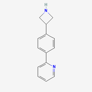 molecular formula C14H14N2 B13697998 2-[4-(3-Azetidinyl)phenyl]pyridine 