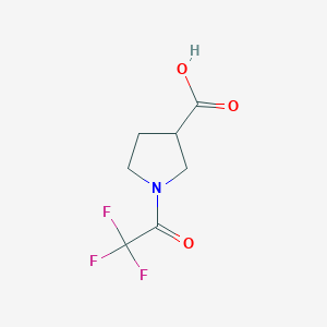 molecular formula C7H8F3NO3 B1369800 1-(2,2,2-Trifluoroacetyl)pyrrolidine-3-carboxylic acid 
