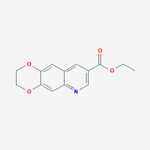 Ethyl 2,3-Dihydro-[1,4]dioxino[2,3-g]quinoline-8-carboxylate