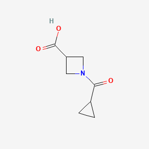 molecular formula C8H11NO3 B1369803 1-(Cyclopropanecarbonyl)azetidine-3-carboxylic acid 