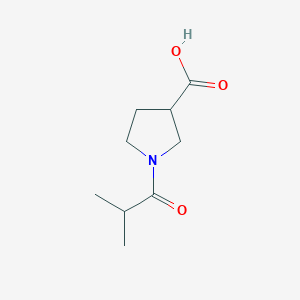 molecular formula C9H15NO3 B1369805 1-(2-Methylpropanoyl)pyrrolidine-3-carboxylic acid 